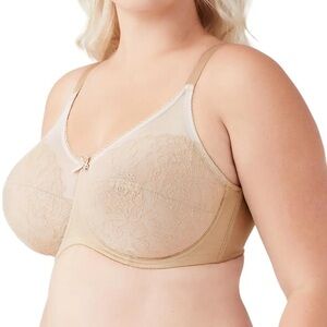 Wacoal Beige Lace Full-Coverage Bra